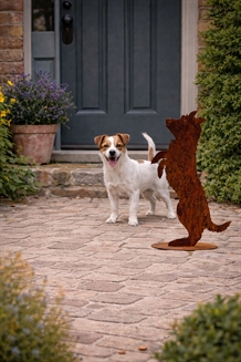 Rustfigur -Stående Jack Russel "Jenni"